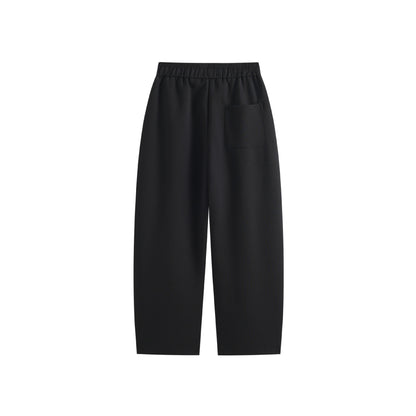 Women’s Wide Jogging Pants made of Cotton Blend with Elastic Cord Waistband EVA-US