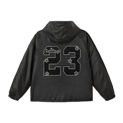 Unisex Boxy-padded Hoodie with Embroidered Coat of Arms EVA-US