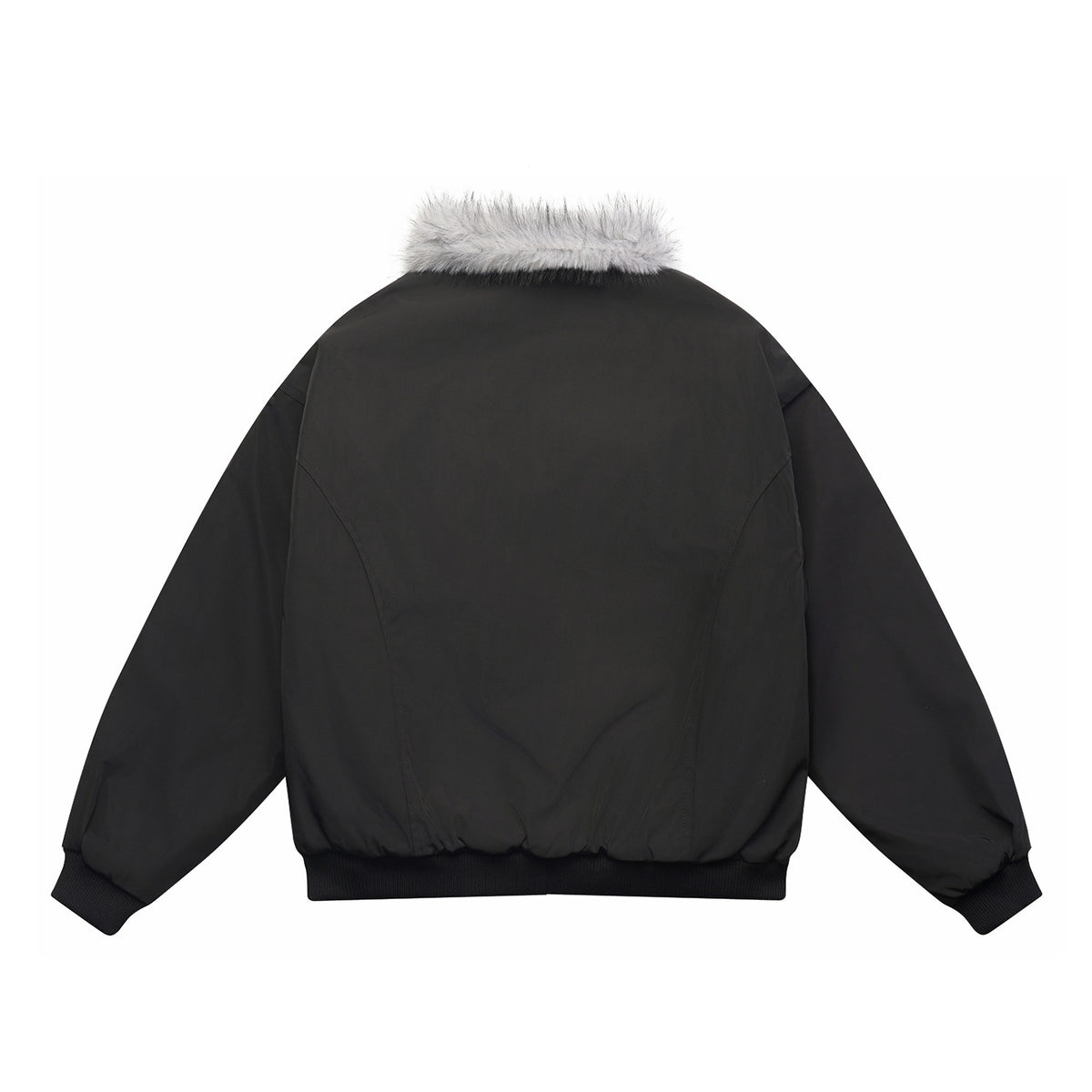 Men's Boxy Bomber Jacket with cozy artificial fur collar and windproof thermal lining EVA-US