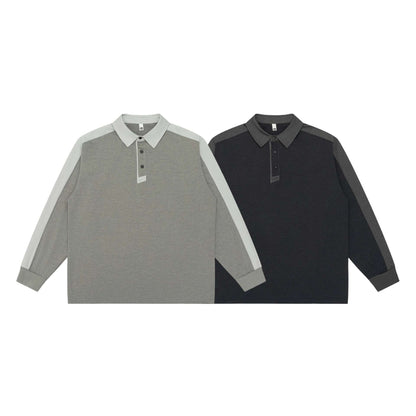 Unisex retro-inspired polo sweatshirt with raglan sleeves and half-button placket EVA-US