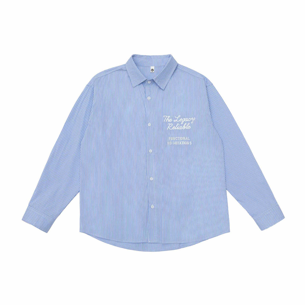 Unisex Oversize Stripe Shirt with Stitch Detail and Kent Collar EVA-US