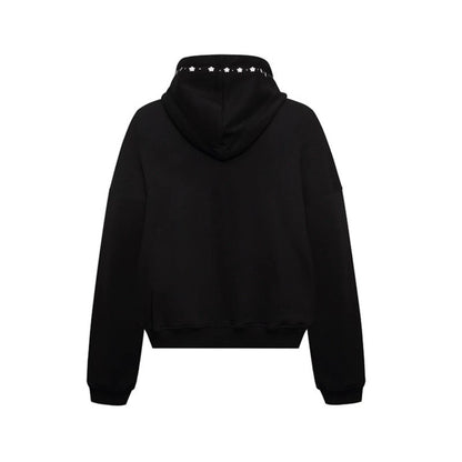 Women’s hooded zip jacket with stud trim and oversized fit EVA-US