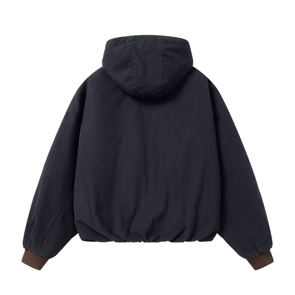Men's Padded Hoodie with Faux Fur Lining and Elastic Hem EVA-US