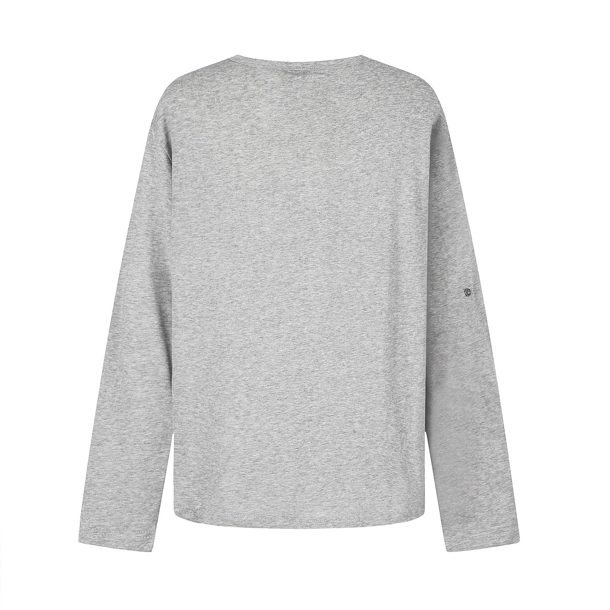 Women Casual Long Sleeve Shirt with Notch Neckline, Oversized Silhouette and Print Graphic EVA-US