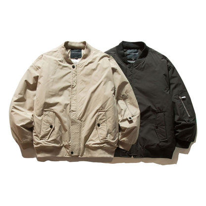 Men's Padded Bomber Jacket in MA-1 Style with Sleeve Utility Pocket EVA-US