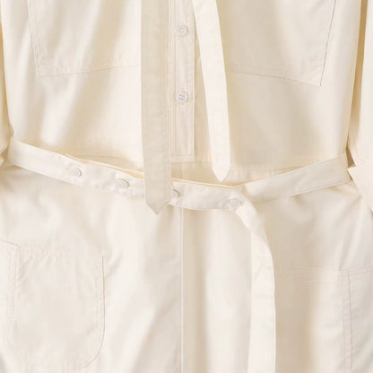 Women’s overall with bow collar, waistband and wide legs EVA-US