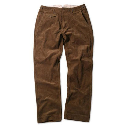 Men's corduroy pants with high waist, wide cord and buttoned flap pocket EVA-US