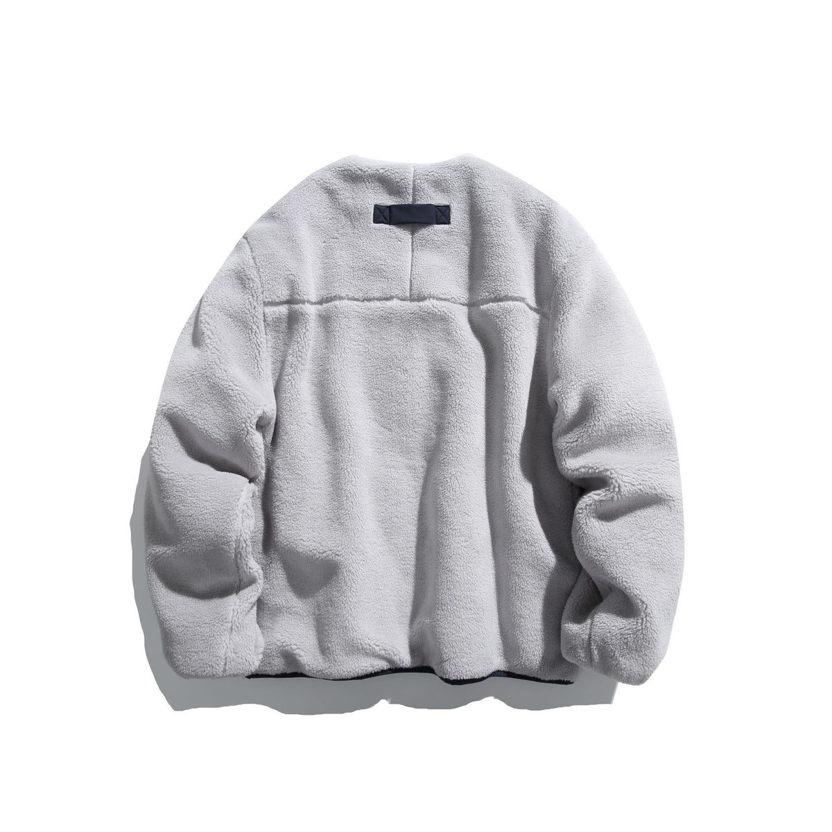 Unisex Short Cut Teddy Fleece Jacket with Nylon Chest Pocket and Full Zip EVA-US