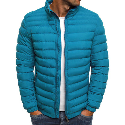 Men's lightweight quilted jacket with high collar and optimal insulation EVA-US