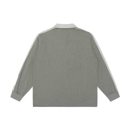 Unisex retro-inspired polo sweatshirt with raglan sleeves and half-button placket EVA-US