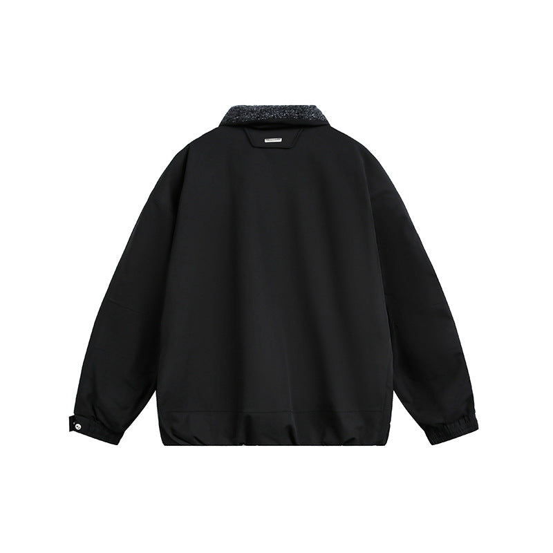 Men's Oversize Quilted Jacket with High Collar and Teddy Lining EVA-US