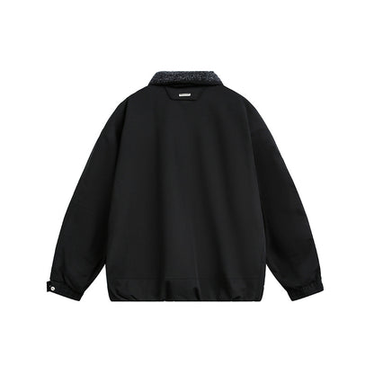 Men's Oversize Quilted Jacket with High Collar and Teddy Lining EVA-US