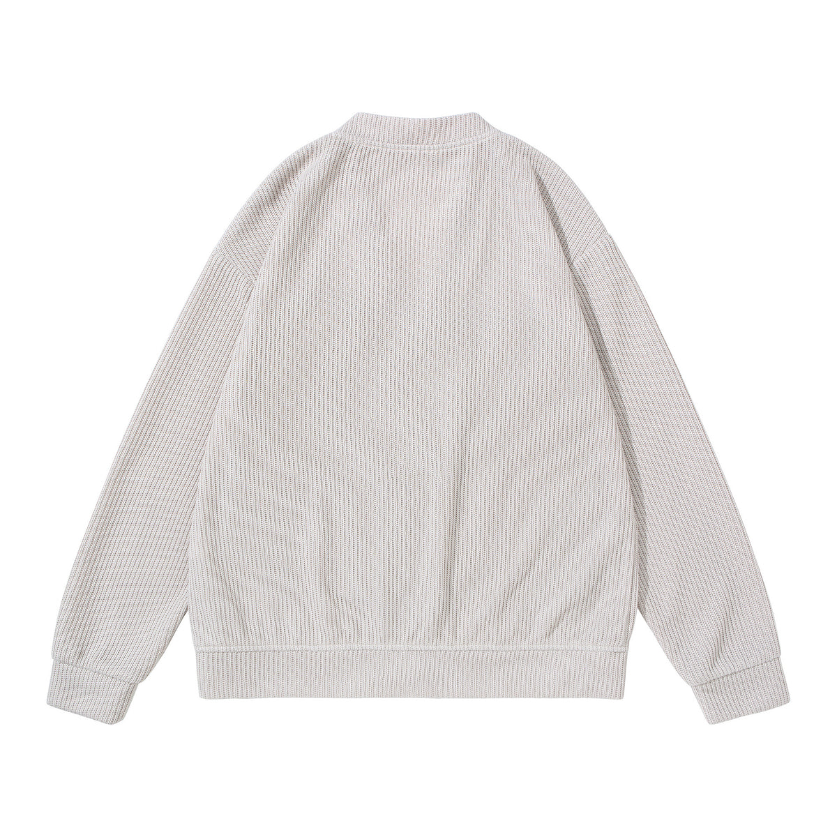 Unisex Textured Button Cardigan with V-Neck and Patch Pockets EVA-US