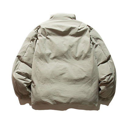 Unisex Boxy-insulated short jacket with padded filling and high stand-up collar EVA-US