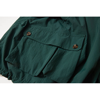 Men's transitional canvas jacket with corduroy collar and checked lining EVA-US