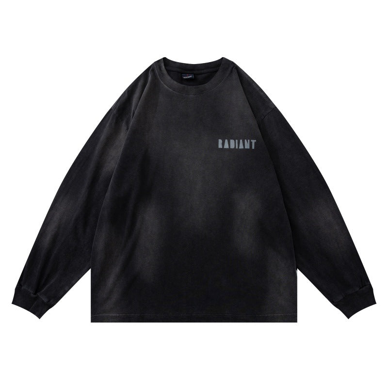 Unisex Oversize Sweatshirt with pigmented wash and subtle chest print EVA-US