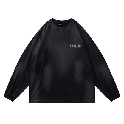 Unisex Oversize Sweatshirt with pigmented wash and subtle chest print EVA-US