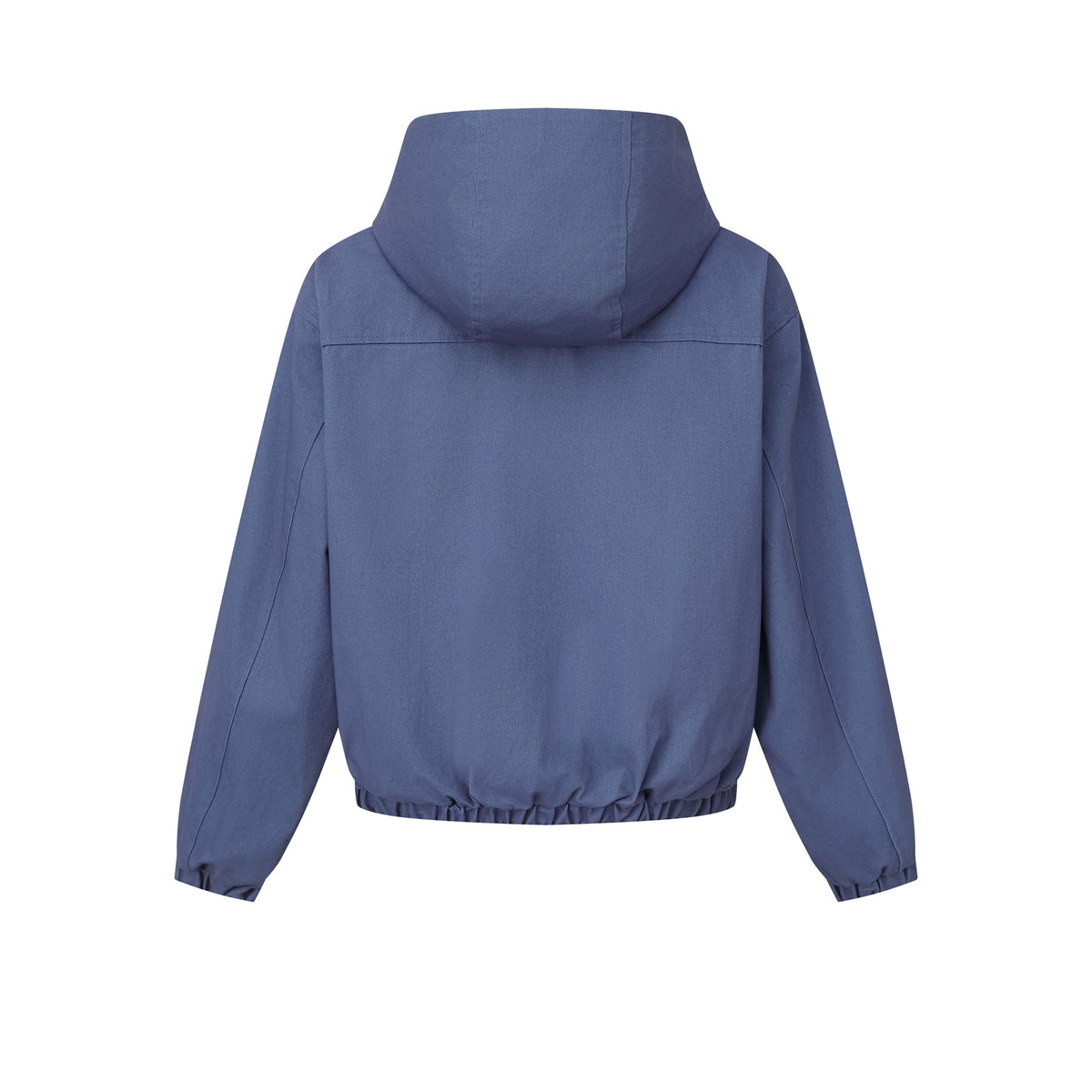 Women's short cut hooded jacket with drawstring hem and patch pockets EVA-US