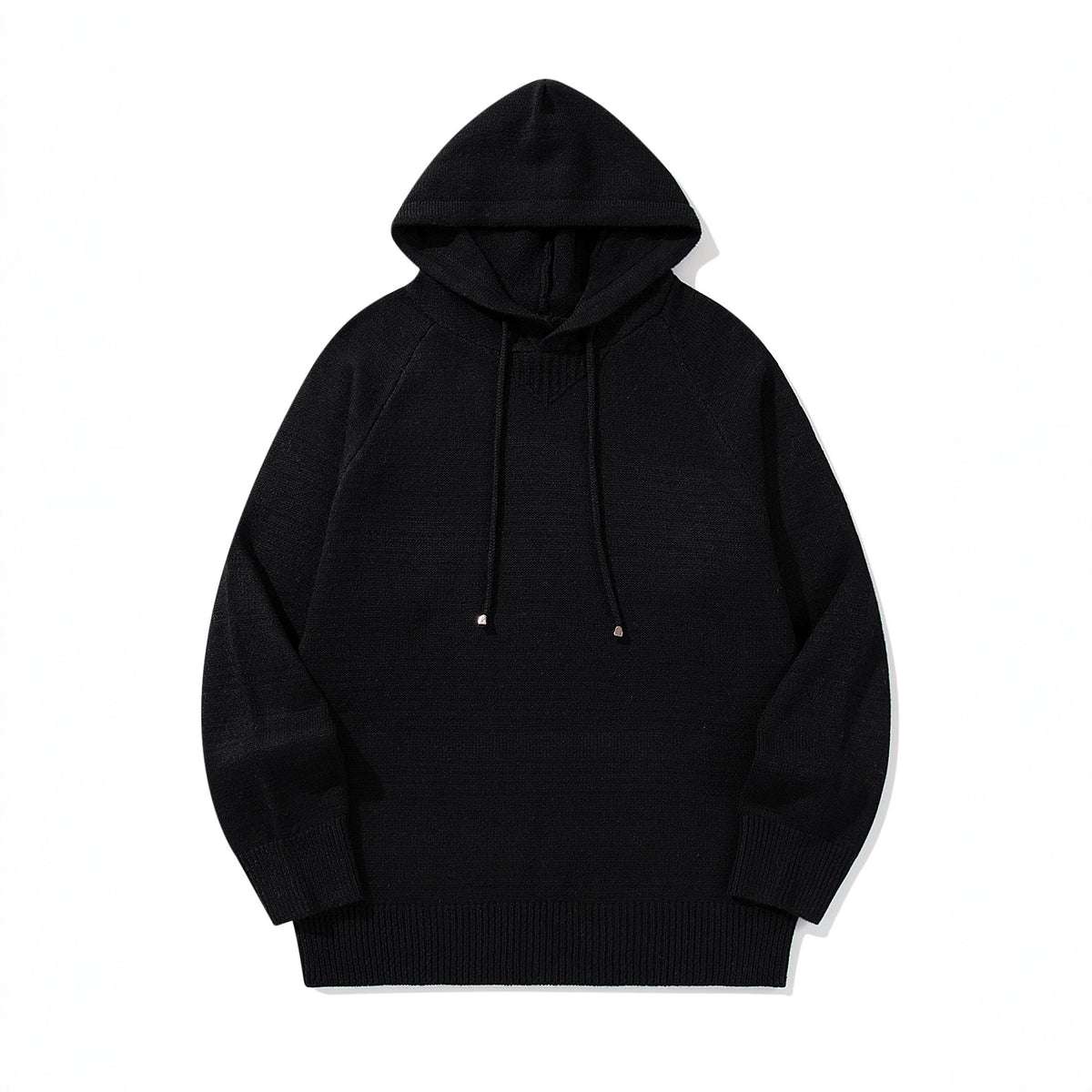 Unisex knitted hoodie with raglan sleeves and wide ribbed hem EVA-US