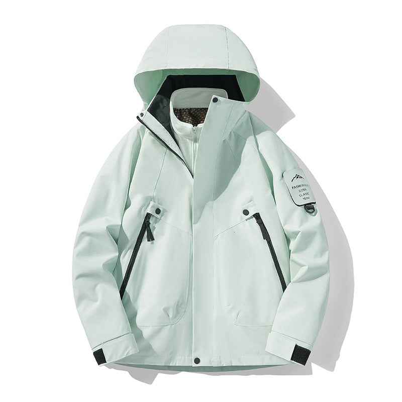 Unisex Waterproof, Breathable Hardshell Outdoor Jacket with Hood EVA-US