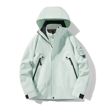 Unisex Waterproof, Breathable Hardshell Outdoor Jacket with Hood EVA-US