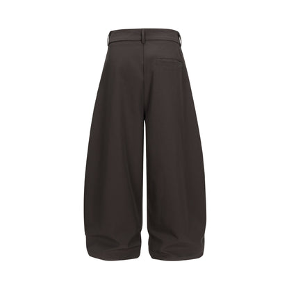 Women's wide culotte pants with high waistband, pleats, and shortened hem EVA-US