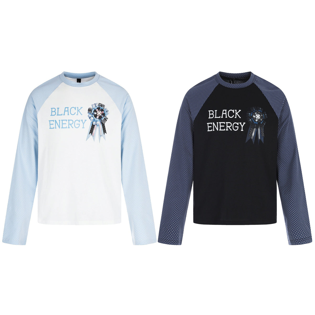 Women's long sleeve shirt with raglan sleeves, decorative bow print and soft cotton blend EVA-US