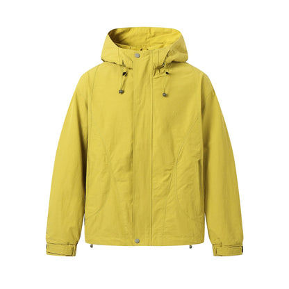 Unisex Short-cut water-resistant hooded jacket in boxy cut with drawstring and adjustable cuffs EVA-US