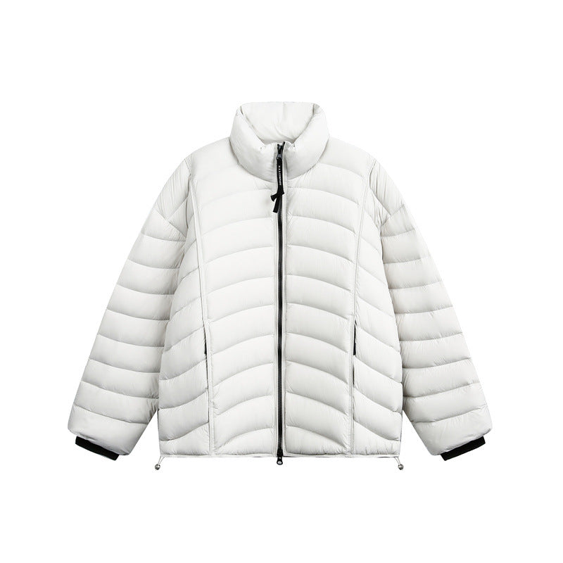 Women's short cut ultralight quilted jacket with stand-up collar EVA-US