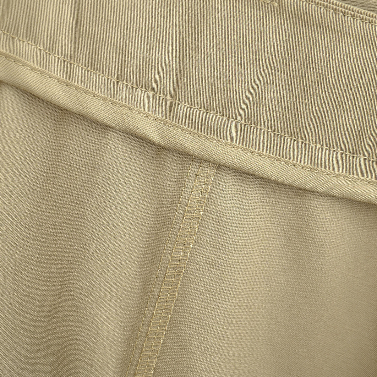 Women's A-Line Trench Skirt with Waist Belt and Decorative Button Placket EVA-US