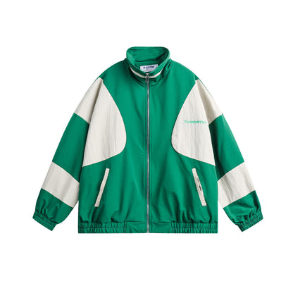 Unisex Boxy-Colorblock-Training Jacket with high stand-up collar EVA-US