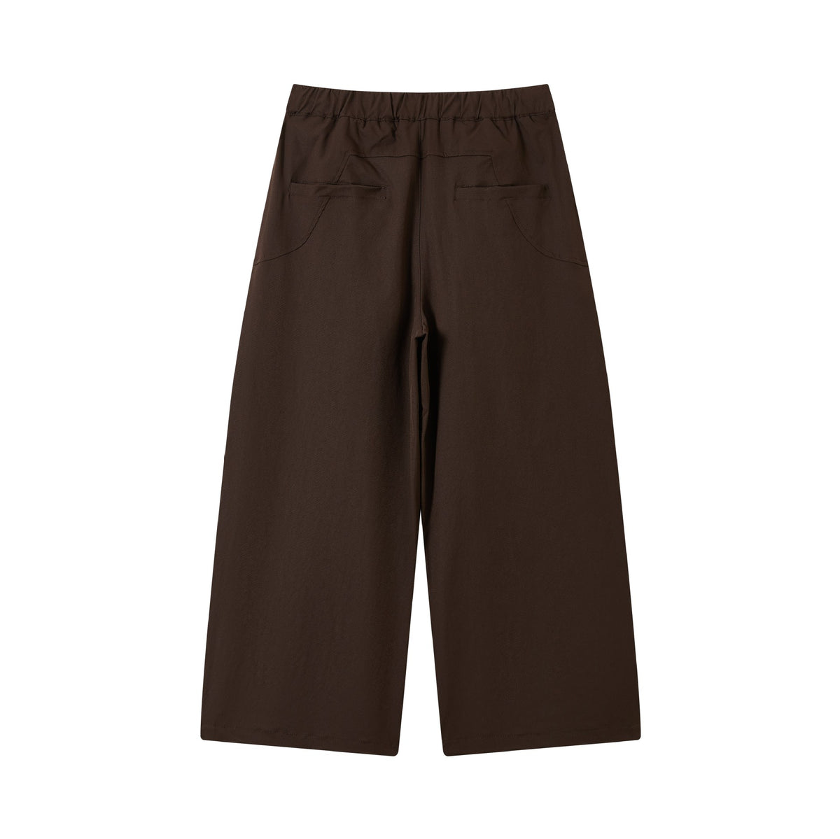 Women's wide cropped pleated trousers with drawstring and cargo pockets EVA-US