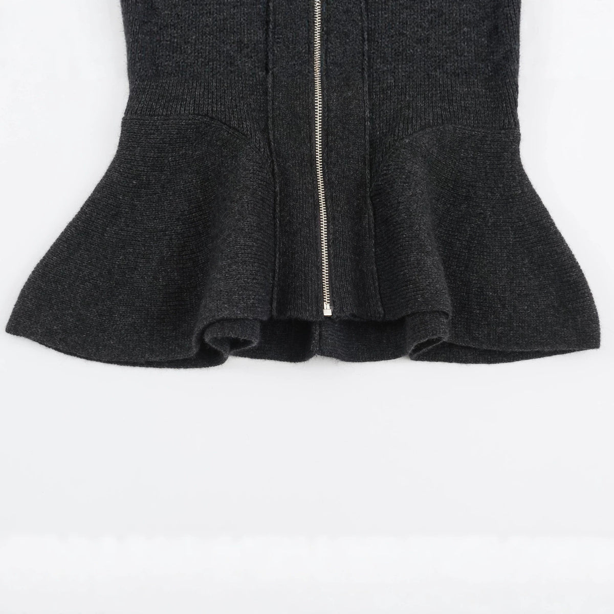 Women’s cardigan with zipper and peplum cut EVA-US