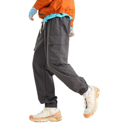 Men's Lightweight Utility Cargo Pants made of Ripstop with Elastic Hem and Multiple Pockets EVA-US