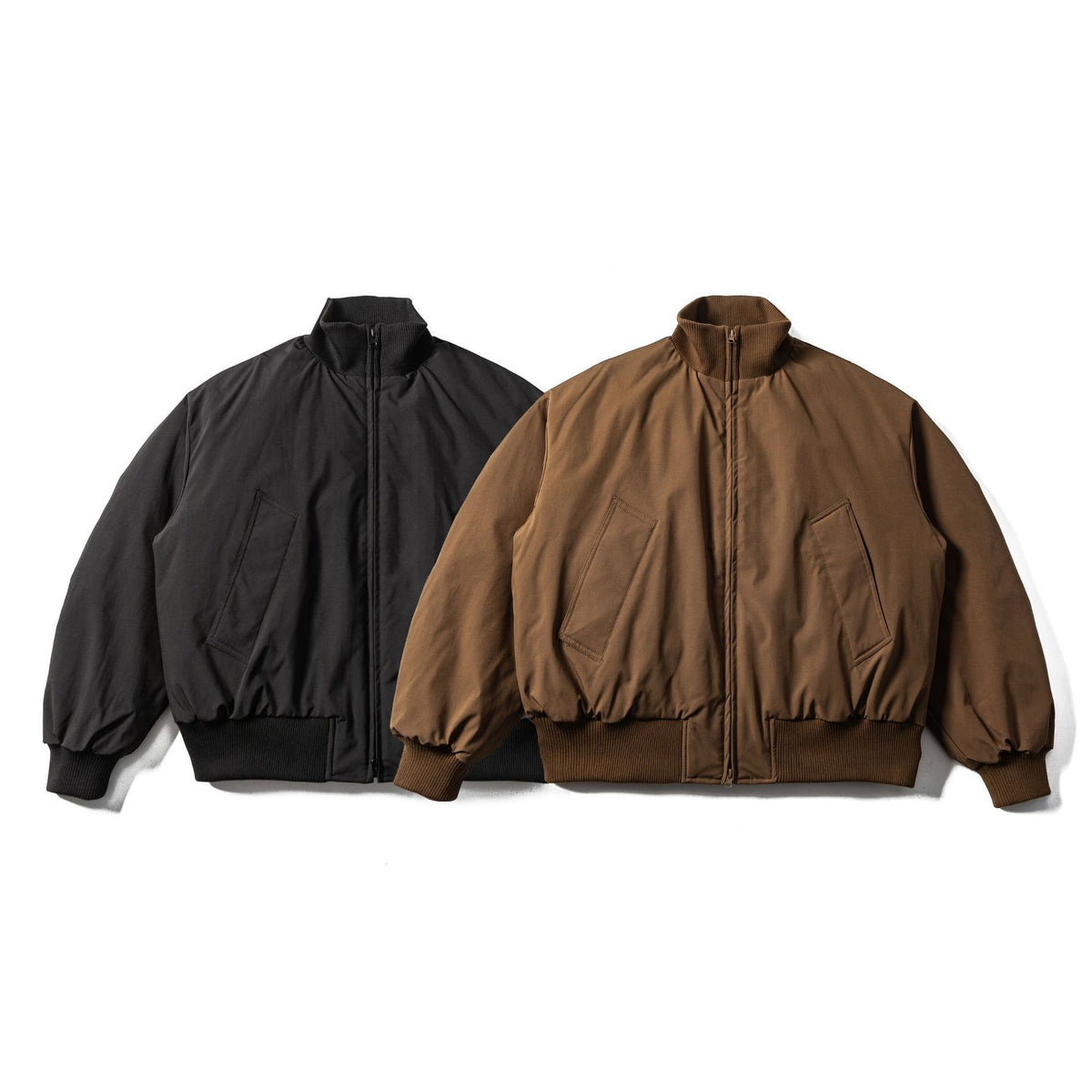 Men's boxy padded short jacket with ribbed collar and ergonomic side pockets EVA-US