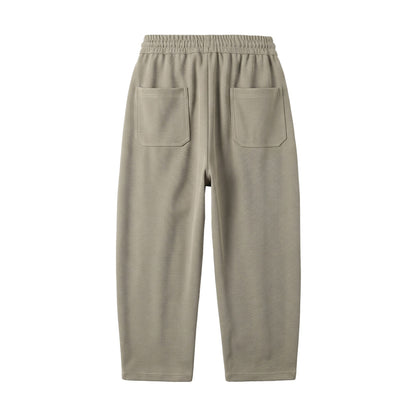 Women's Cropped Jogging Pants in Relaxed Fit with Drawstring and Decorative Seams EVA-US