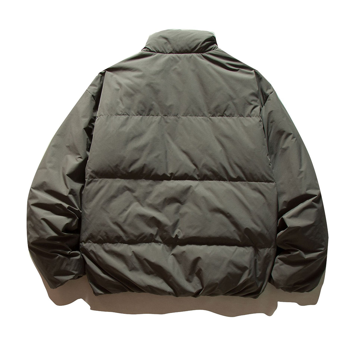 Unisex Short Cut Boxy Insulation Jacket with High Stand Collar and Zipper Pockets EVA-US
