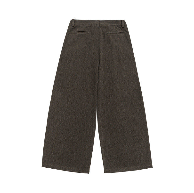 Women's Wide Culotte Pants with Pleats and High Waist EVA-US