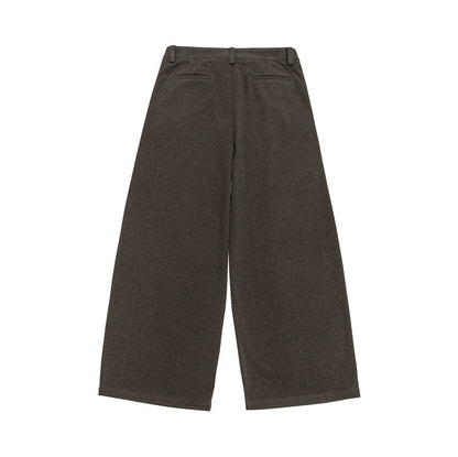 Women's Wide Culotte Pants with Pleats and High Waist EVA-US