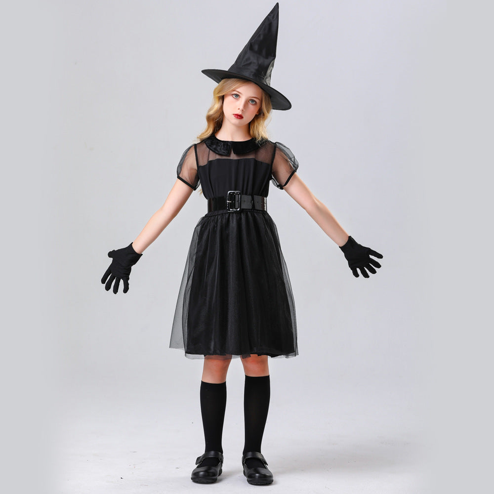 Girl Witch Costume with Tulle Skirt and Accessories EVA-US