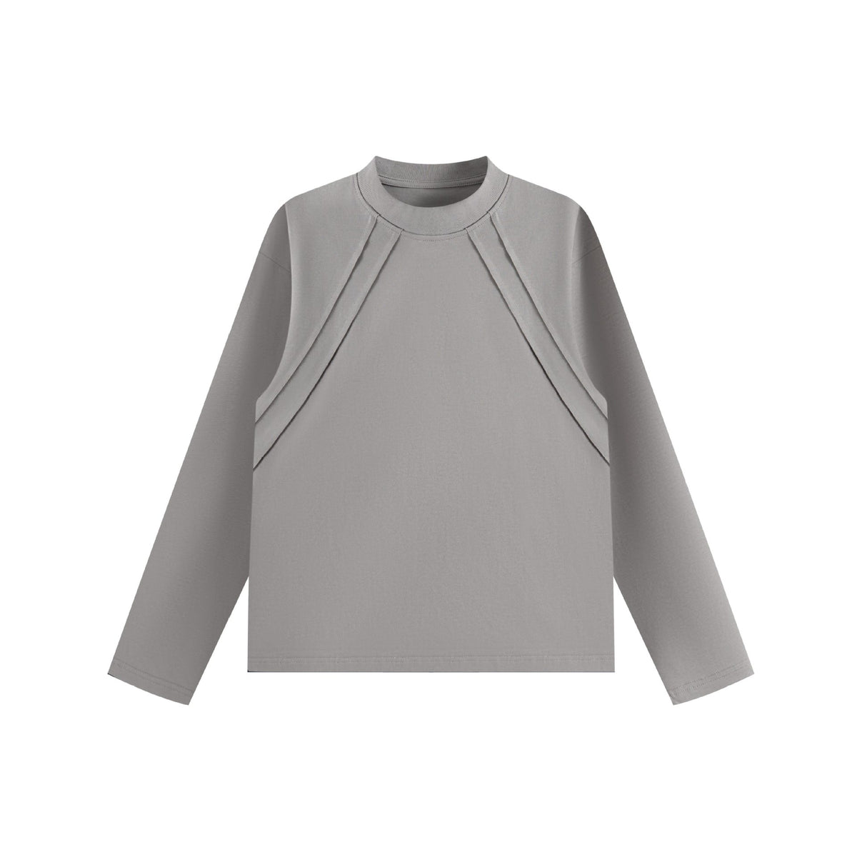 Unisex Oversize Sweatshirt with decorative layered yoke and round neckline EVA-US
