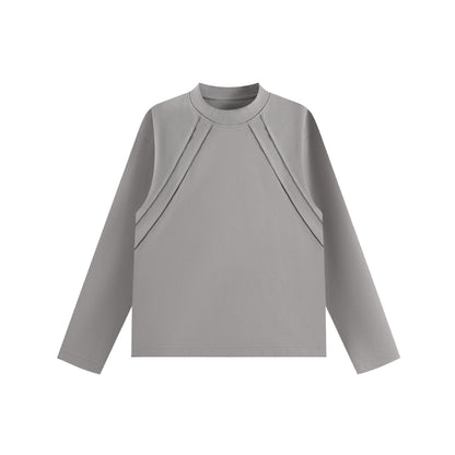 Unisex Oversize Sweatshirt with decorative layered yoke and round neckline EVA-US