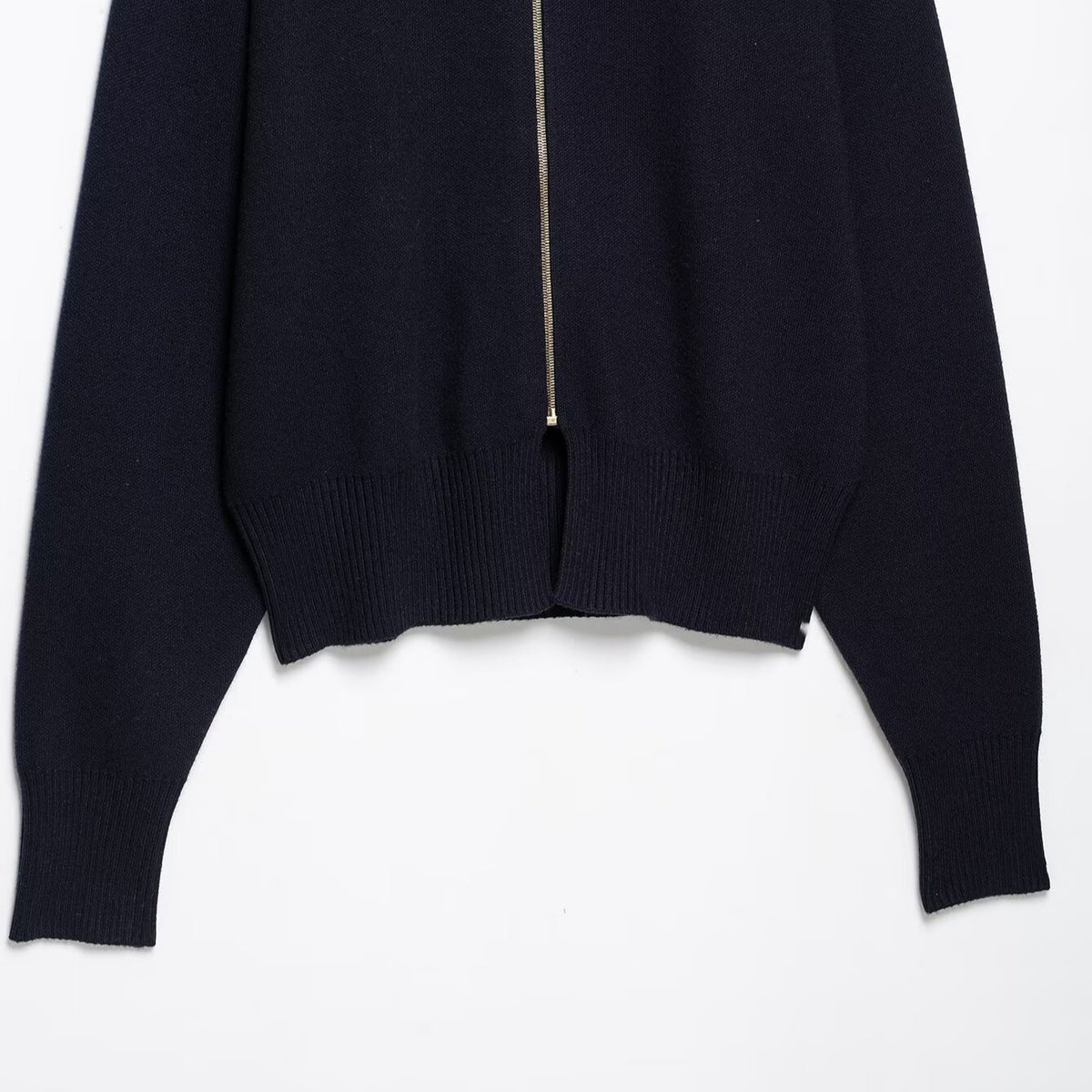 Women's Cropped Cardigan with Stand-up Collar and Full Zip EVA-US
