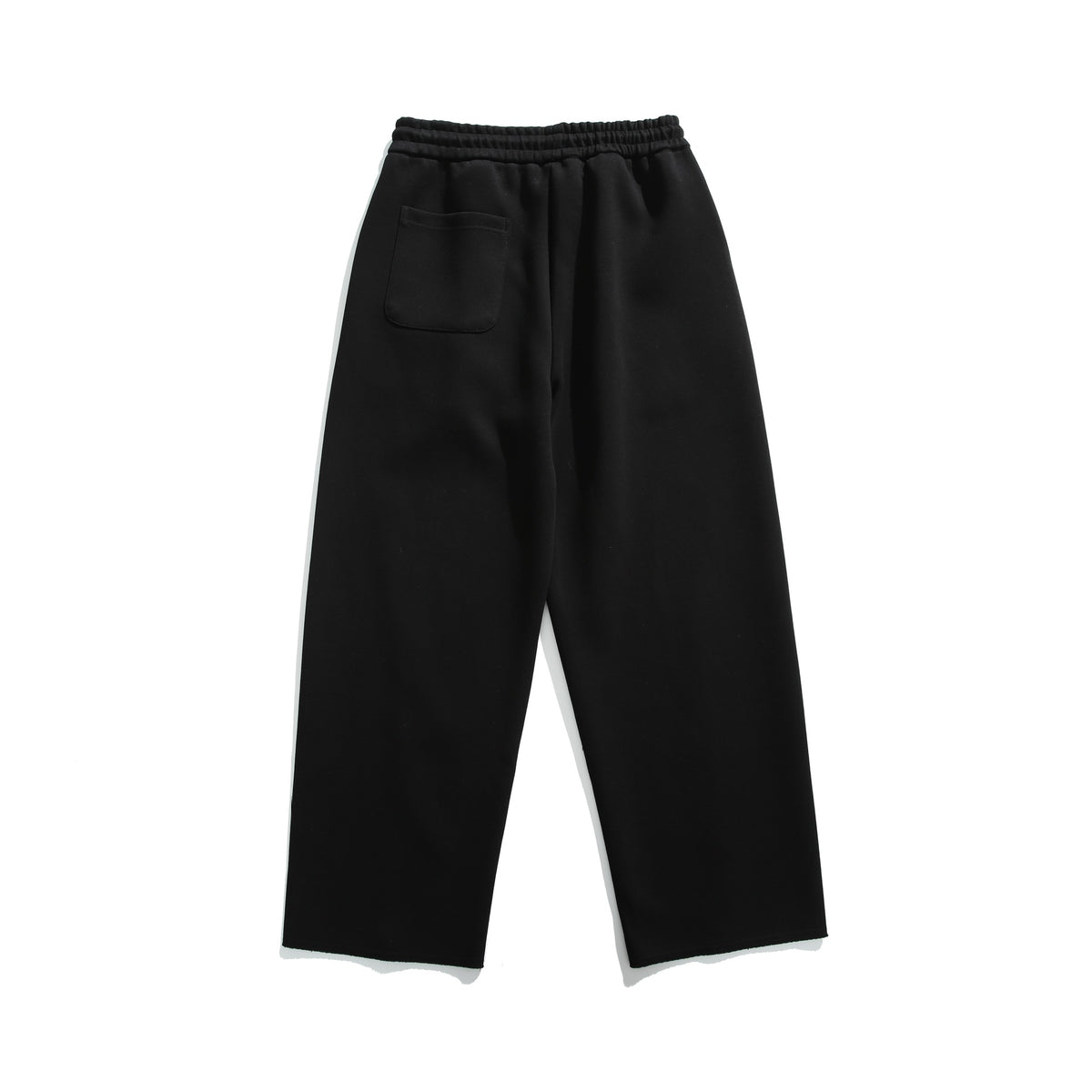 Women's Cropped Sweatpants with Raw Hem, Elastic Waistband, and Side Pockets EVA-US