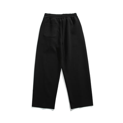 Women's Cropped Sweatpants with Raw Hem, Elastic Waistband, and Side Pockets EVA-US
