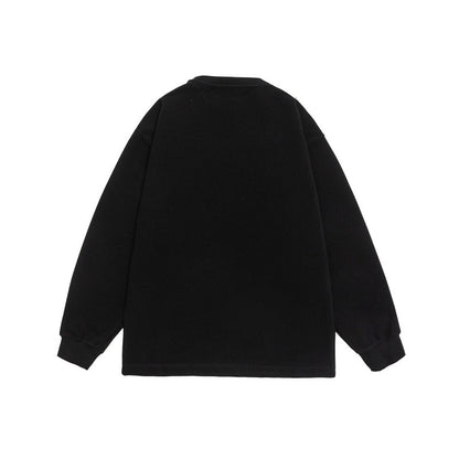 Unisex Oversize Sweatshirt with logo print and fine waffle texture EVA-US