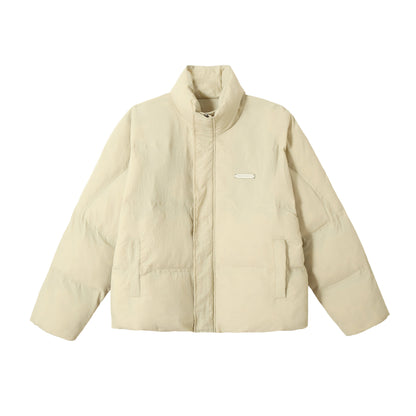 Unisex Boxy-Puffer Blouson with high stand-up collar and concealed front panel EVA-US