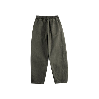 Women Relaxed-Fit Workwear Pants with High Waist and Patch Pockets EVA-US