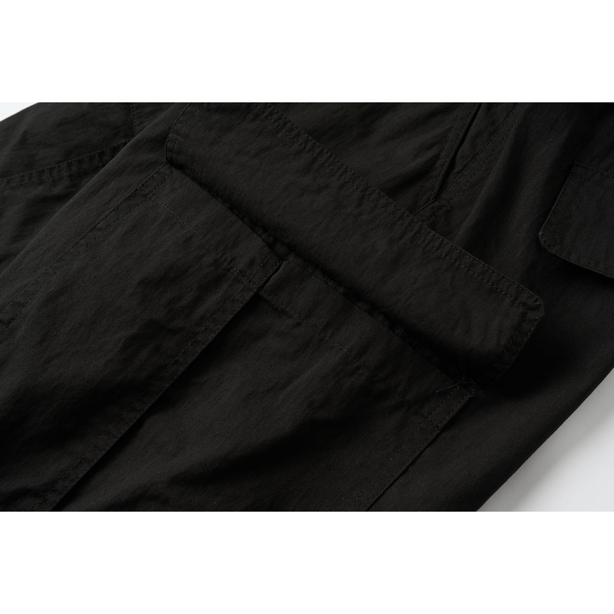 Women's Wide Cargo Culotte with Elasticated Drawstring Waist and Flap Pockets