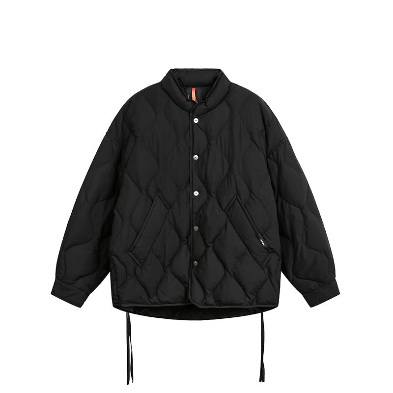 Men's Short Quilted Oversized Insulation Jacket with Diamond Quilting EVA-US
